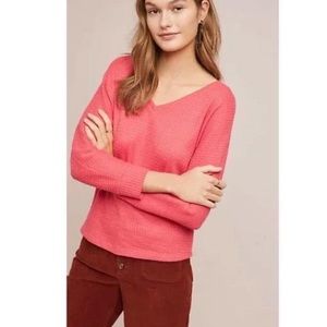 Anthropologie Waffle Dolman Pullover Thermal Top XL